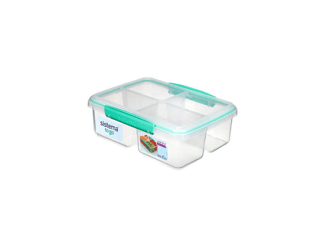 Sistema 1.74L Quad Split To Go 4 Lunch Box in Qatar Sistema 1.74L Quad Split To Go 4 Lunch Box in Qatar
